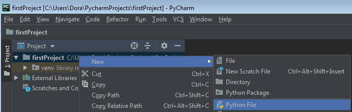 آشنایی با محیط Pycharm