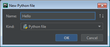 پنجره New Python file